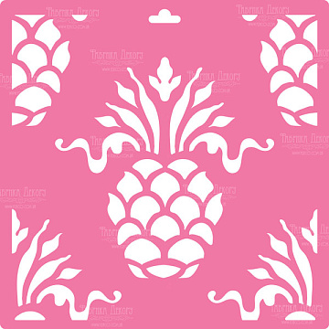 Stencil for decoration XL size (30*30cm), Pineapple ornament #050
