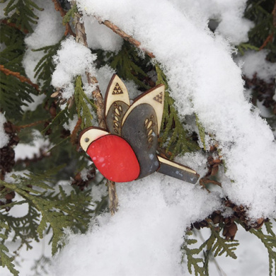 brooch blank for coloring, #014 - 2