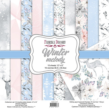 Doppelseitig Scrapbooking Papiere Satz Wintermelodie, 30.5 cm x 30.5cm, 10 Blätter