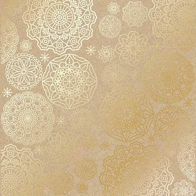 лист односторонней бумаги с фольгированием, дизайн golden napkins kraft, 30,5см х 30,5 см