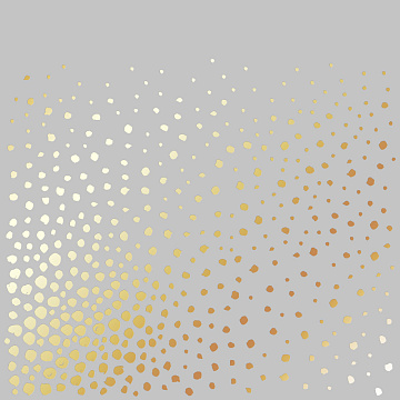 Sheet of single-sided paper with gold foil embossing, pattern Golden Maxi Drops Gray, 12"x12"