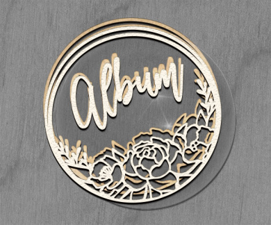 Заготовка мега шейкера Круглая рамка - Роза #2 color_Light_milk - 2