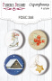 Set mit 4 Flair-Buttons zum Scrapbooking von „Awaiting Christmas 2“ #358