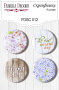 Set mit 4 Flair-Buttons für Scrapbooking #012