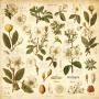 Набор бумаги для скрапбукинга Spring botanical story, 20 x 20 см 10 листов