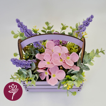 floristic interior composition "лавандовий презент", 160 x 130 x 160 mm  - 2