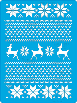 Stencil for crafts 15x20cm "Christmas motives" #174