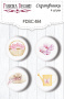 Set mit 4 Stk. Flair-Buttons zum Scrapbooking Lustiges Fuchsmädchen #484