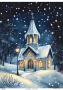 Decoupage Card Winter Chapel, #0903, 29.7x42cm