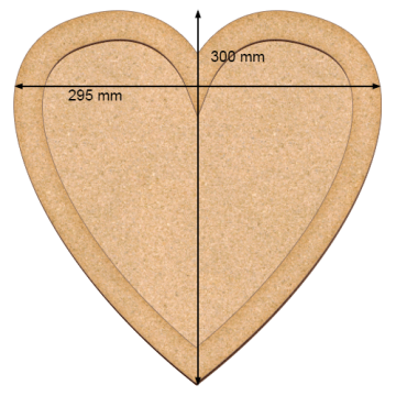 Art board Heart, 29,5cm х 30cm - 2