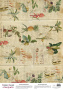 Arkusz kalki z nadrukiem, Deco Vellum, format A3 (11,7" х 16,5"), "Botany summer Tropics"