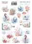 Set of stickers 19pcs Sea life #295