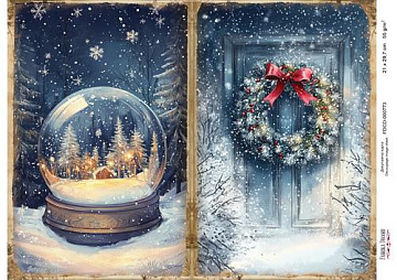Decoupage card «Christmas Tale» #000773, 21cm x 29,7cm