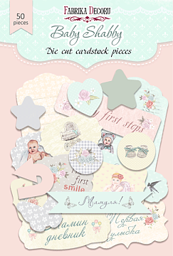 Set of die cuts Baby Shabby, 50 pcs