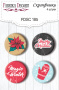 Set of 4pcs flair buttons for scrabooking "Christmas fairytales" EN #185