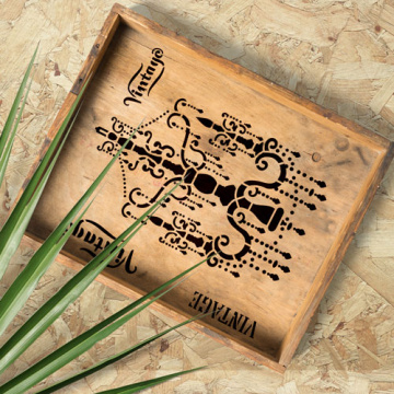 Stencil for decoration XL size (30*30cm), Vintage #056 - 2