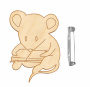 Заготовка броши для раскрашивания #093 "Читающая мышка"