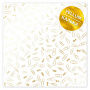 Gold foil vellum sheet, pattern Golden Drawing pins and paperclips 29.7cm x 30.5cm