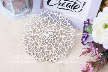 Набор чипбордов "Ажурная салфетка 8" color_Milk - 2  Набор чипбордов "Ажурная салфетка 8" color_Milk - 2