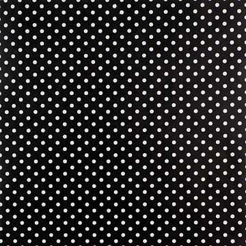 Kraft paper sheet 12"x12" White polka dots on black