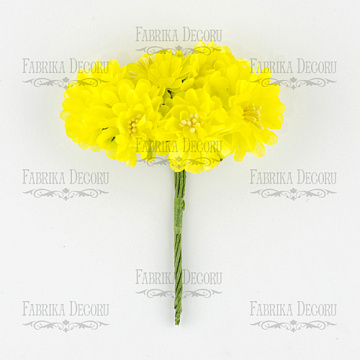 Set of apple flowers yellow, 6 pcs