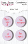Set of 4pcs flair buttons for scrabooking "Shabby baby girl redesign" RU #352