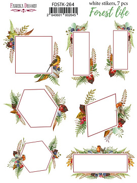 Set of stickers 7pcs Forest life #264