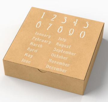 Stencil for crafts 15x20cm "Calendar English 1" #287 - 2