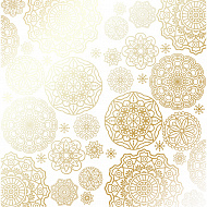 лист односторонней бумаги с фольгированием golden napkins white 30,5х30,5 см
