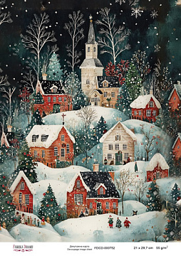 Decoupage card «Christmas Tale» #000752, 21cm x 29,7cm
