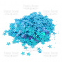 Sequins Stars, blue with iridescent nacre, #124 - 0