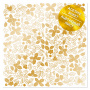 Acetatfolie mit goldenem Muster Golden Winterberries 12"x12"