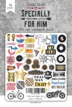 Set of die cuts Specially for him, 78 pcs - 2