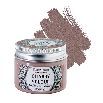 Shabby Veloursfarbe Milchschokolade