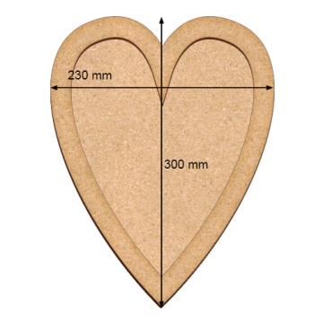 Art board Heart, 23cm х 30cm - 2