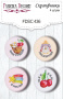 Set of 4pcs flair buttons for scrabooking Cutie sparrow girl #436