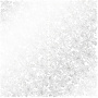 Einseitig bedrucktes Blatt Papier mit Silberfolie, Muster Silberner Weihnachtsstern, Weiß, 30,5 x 30,5 cm
