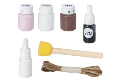 wooden diy coloring set, pendant plate "welcome", #007 - 2