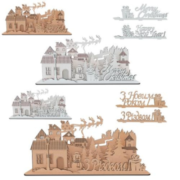  Настольная композиция (заготовка) "З Різдвом та Новим Роком", Ua, МДФ - 2