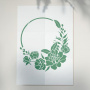 Stencil for crafts 15x20cm "Flower frame round" #313 - 1