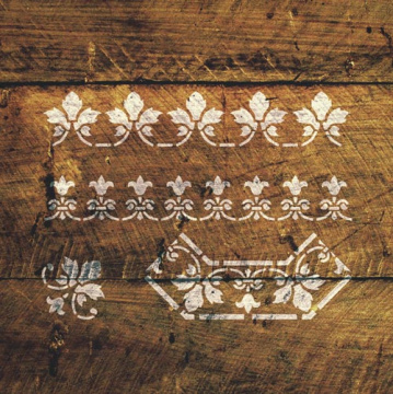 Stencil for crafts 15x20cm "Heraldic lily 1" #268 - 2 Stencil for crafts 15x20cm "Heraldic lily 1" #268 - 2