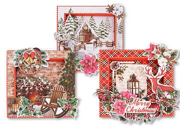 Greeting 3D cards DIY kit, "Bright Christmas"