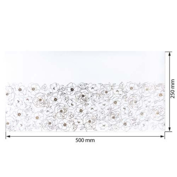 Piece of PU leather for bookbinding with gold pattern Golden Pion White, 50cm x 25cm - 2