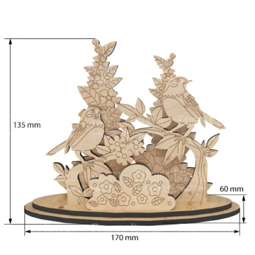 Blank for decoration #385 Love birds #2 - 2 Blank for decoration #385 Love birds #2 - 2