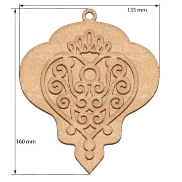 Blank for decoration New year tree toy 43, #476 - 2