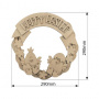 DIY wooden coloring set, Easter wreath with birds and "Happy Easter" inscription, #014 - 1