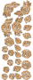 set of mdf ornaments for decoration #119
