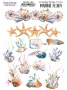 набор наклеек (стикеров) 13 шт marine flora  #180