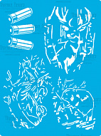 Stencil reusable, 15x20cm "Hunting", #361