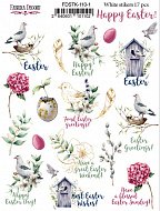 Набор наклеек (стикеров) 17 шт Happy Easter #110-1